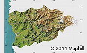 Satellite Map of PETORCA, single color outside