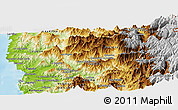 Physical Panoramic Map of PETORCA