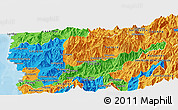 Political Panoramic Map of PETORCA