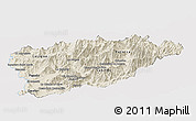 Shaded Relief Panoramic Map of PETORCA, cropped outside