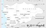 Silver Style Simple Map of PETORCA