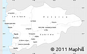 Silver Style Simple Map of PETORCA, single color outside