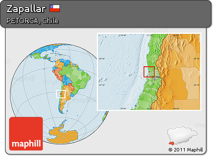 Political Location Map of Zapallar