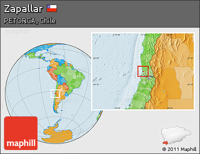 Political Location Map of Zapallar