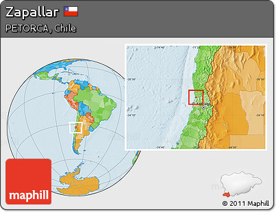 Political Location Map of Zapallar