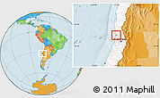 Political Location Map of Zapallar, highlighted country