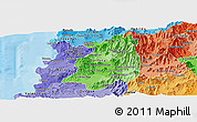 Political Shades Panoramic Map of QUILLOTA