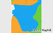 Political Simple Map of San Antonio