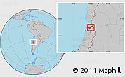 Gray Location Map of SAN FELIPE DE ACONCAGUA