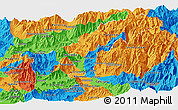 Political Panoramic Map of SAN FELIPE DE ACONCAGUA