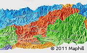 Political Shades Panoramic Map of SAN FELIPE DE ACONCAGUA