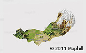 Satellite 3D Map of SANTIAGO, cropped outside