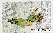 Satellite 3D Map of SANTIAGO, lighten