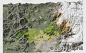 Satellite 3D Map of SANTIAGO, semi-desaturated