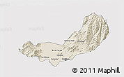 Shaded Relief 3D Map of SANTIAGO, cropped outside
