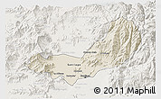 Shaded Relief 3D Map of SANTIAGO, lighten