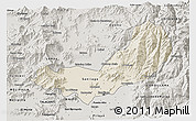 Shaded Relief 3D Map of SANTIAGO, semi-desaturated