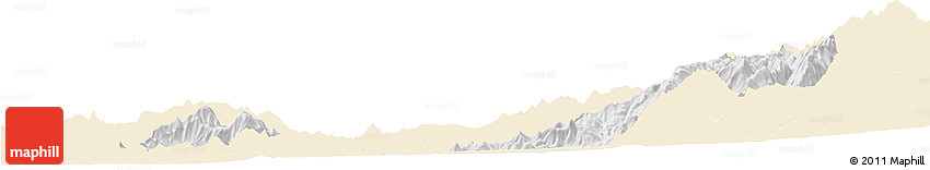 Classic Style Horizon Map of SANTIAGO, single color outside