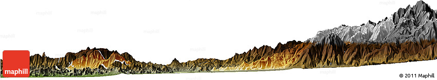 Physical Horizon Map of SANTIAGO, darken
