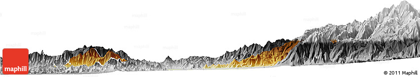Physical Horizon Map of SANTIAGO, desaturated