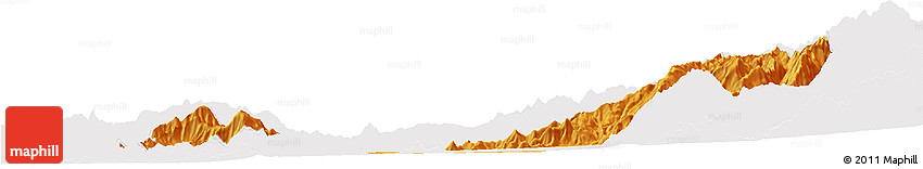 Political Horizon Map of SANTIAGO, cropped outside