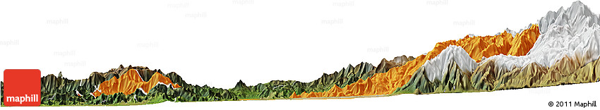 Political Horizon Map of SANTIAGO, satellite outside