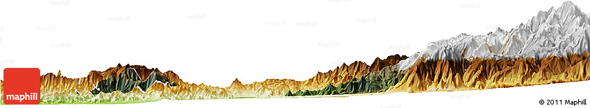 Satellite Horizon Map of SANTIAGO, physical outside
