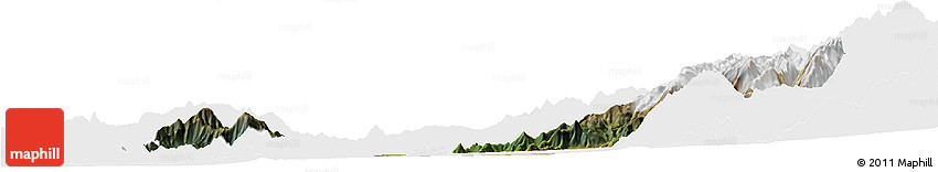 Satellite Horizon Map of SANTIAGO, single color outside