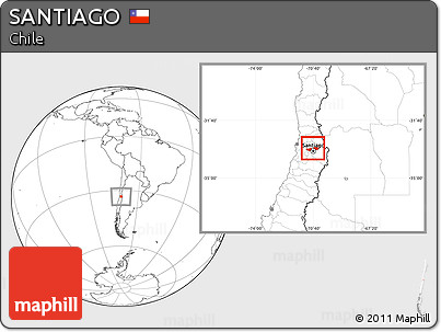 Blank Location Map of SANTIAGO