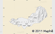 Classic Style Map of SANTIAGO, single color outside