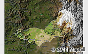 Satellite Map of SANTIAGO, darken