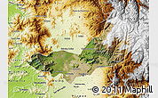 Satellite Map of SANTIAGO, physical outside