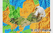 Satellite Map of SANTIAGO, political outside