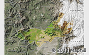 Satellite Map of SANTIAGO, semi-desaturated