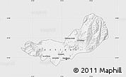 Silver Style Map of SANTIAGO, single color outside
