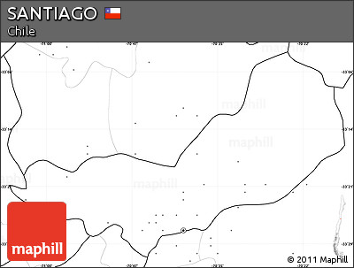 Blank Simple Map of SANTIAGO, no labels