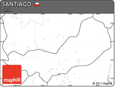 Blank Simple Map of SANTIAGO, no labels
