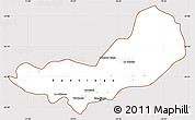 Classic Style Simple Map of SANTIAGO, cropped outside