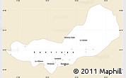 Classic Style Simple Map of SANTIAGO, single color outside