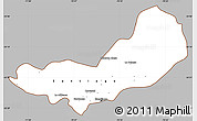 Gray Simple Map of SANTIAGO, cropped outside