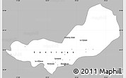 Gray Simple Map of SANTIAGO, single color outside