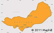 Political Simple Map of SANTIAGO, cropped outside