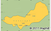 Savanna Style Simple Map of SANTIAGO, cropped outside