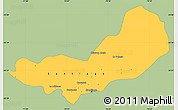 Savanna Style Simple Map of SANTIAGO, single color outside