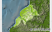 Physical Map of Constitucion, darken