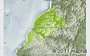 Physical Map of Constitucion, semi-desaturated