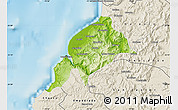 Physical Map of Constitucion, shaded relief outside
