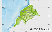 Physical Map of Constitucion, single color outside