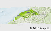 Physical Panoramic Map of Constitucion, lighten