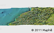 Satellite Panoramic Map of Constitucion
